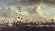 The Gouden Leeuw before Amsterdam t Willem van